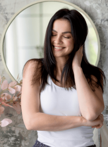 young woman smiling