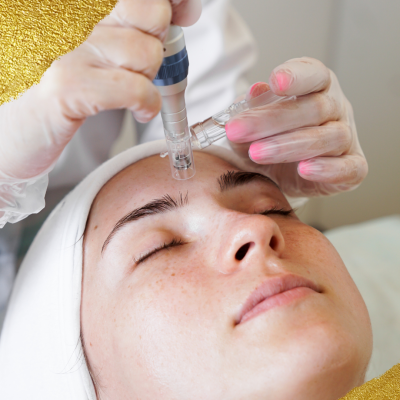 Woman Undergoing Vampire Facial